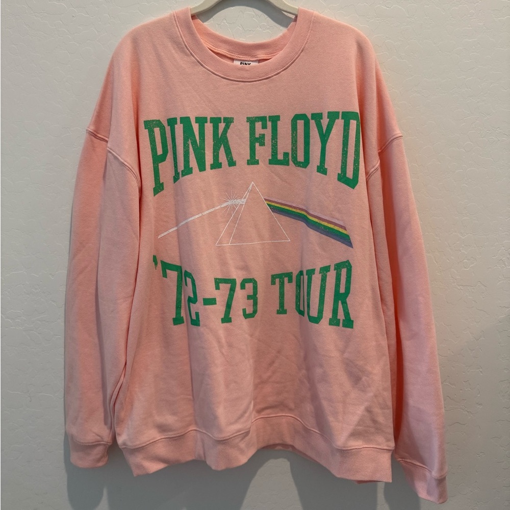 Ascot and Hart Pink Floyd Pink and Green Graphic Concert Tour Sweatshirt NWT